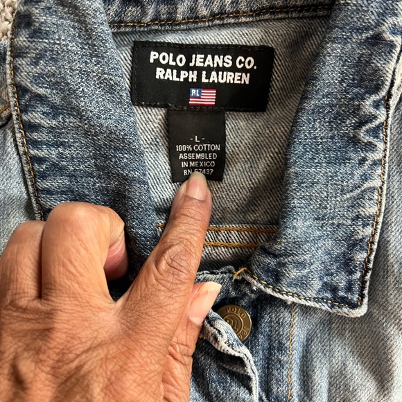 Polo by Ralph Lauren Blue Jean Jacket Classic Style - Picture 5 of 8